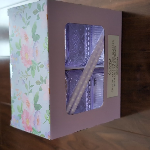 Crystal Mason Jar Glasses - Picture 2 of 3